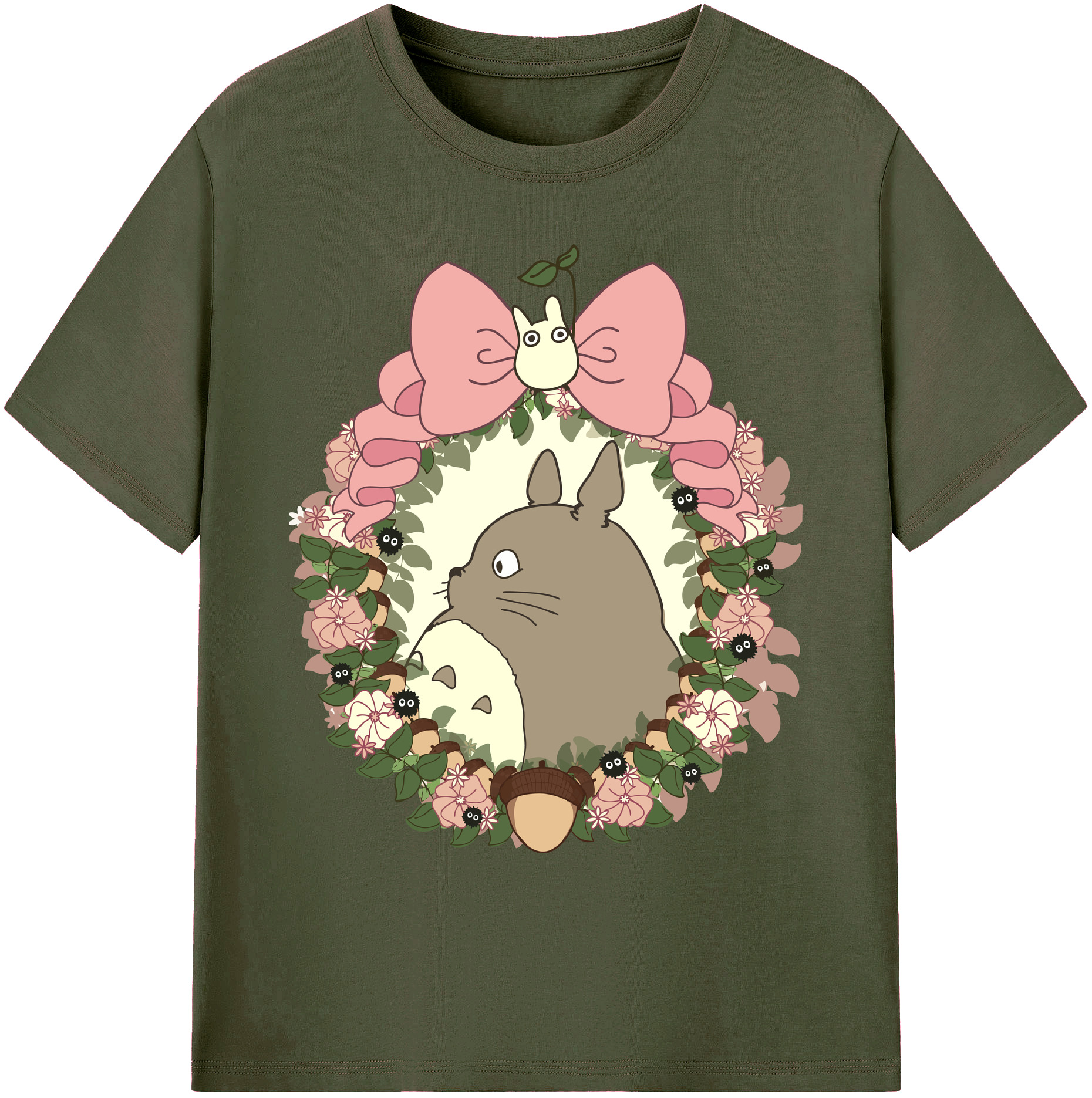 （画像用） となりのトトロ 草壁メイ 草壁サツキ My Neighbor Totoro Satsuki Kusakabe Mei Kusakabe 綿100％ メンズ半袖Tシャツ｜肌触りやわらか＆通気性